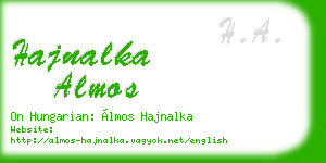 hajnalka almos business card